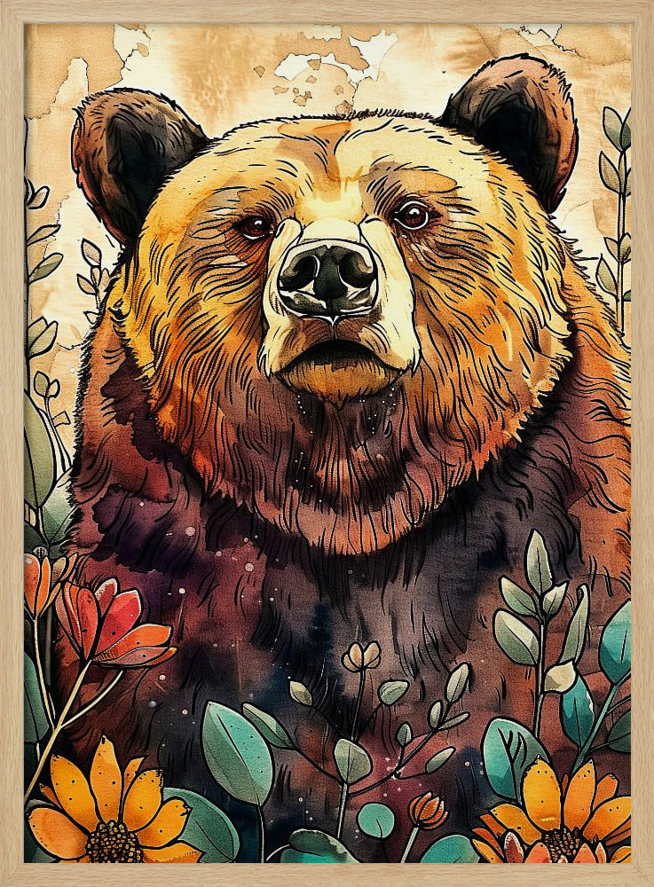 Animal Bear Watercolor Animal Art 5 | Poster