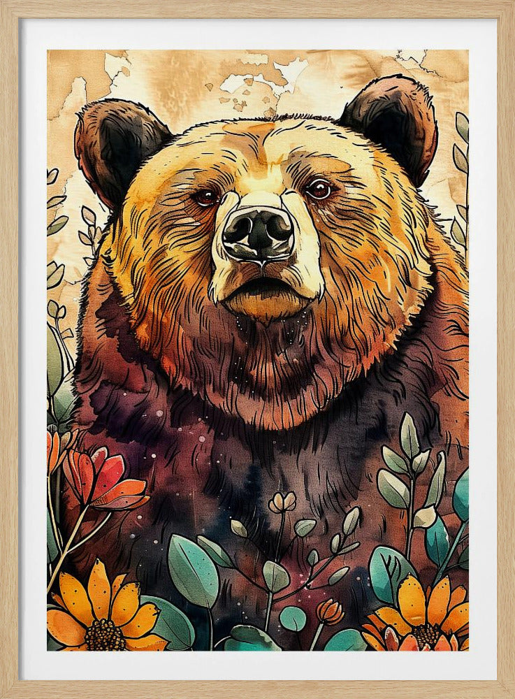 Animal Bear Watercolor Animal Art 5 | Poster