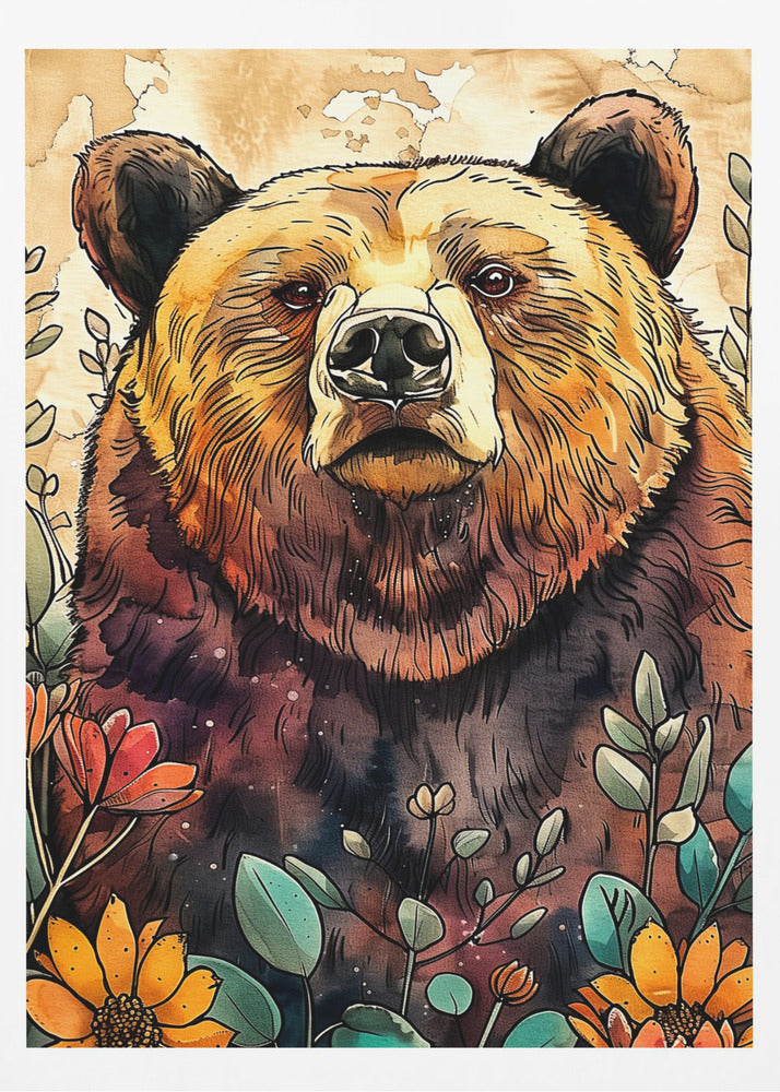 Animal Bear Watercolor Animal Art 5 | Poster