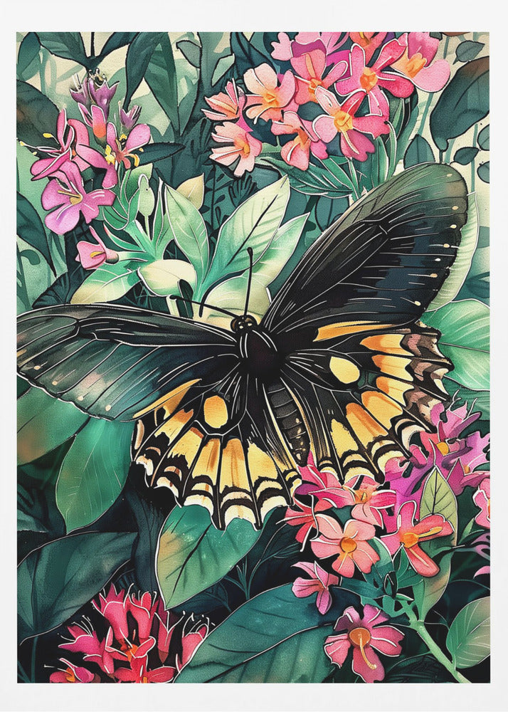 Schmetterling Aquarell Tierkunst 2 | Poster