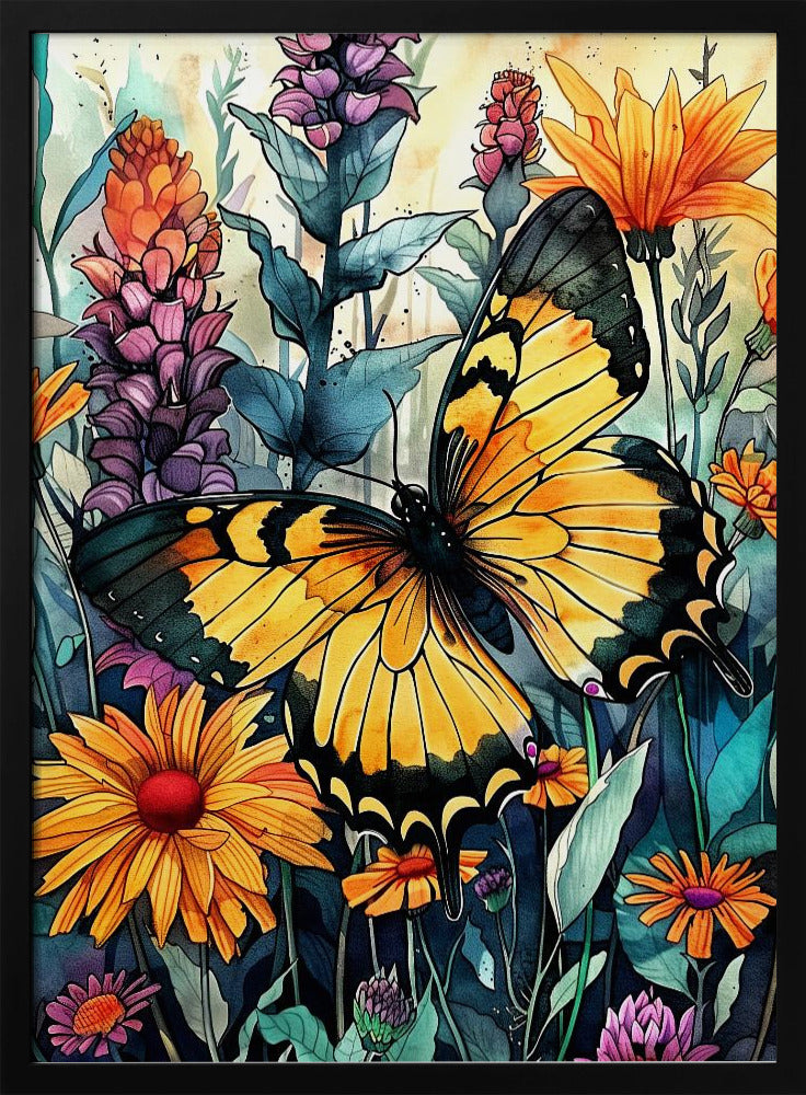 Schmetterling Aquarell Tierkunst 3 | Poster