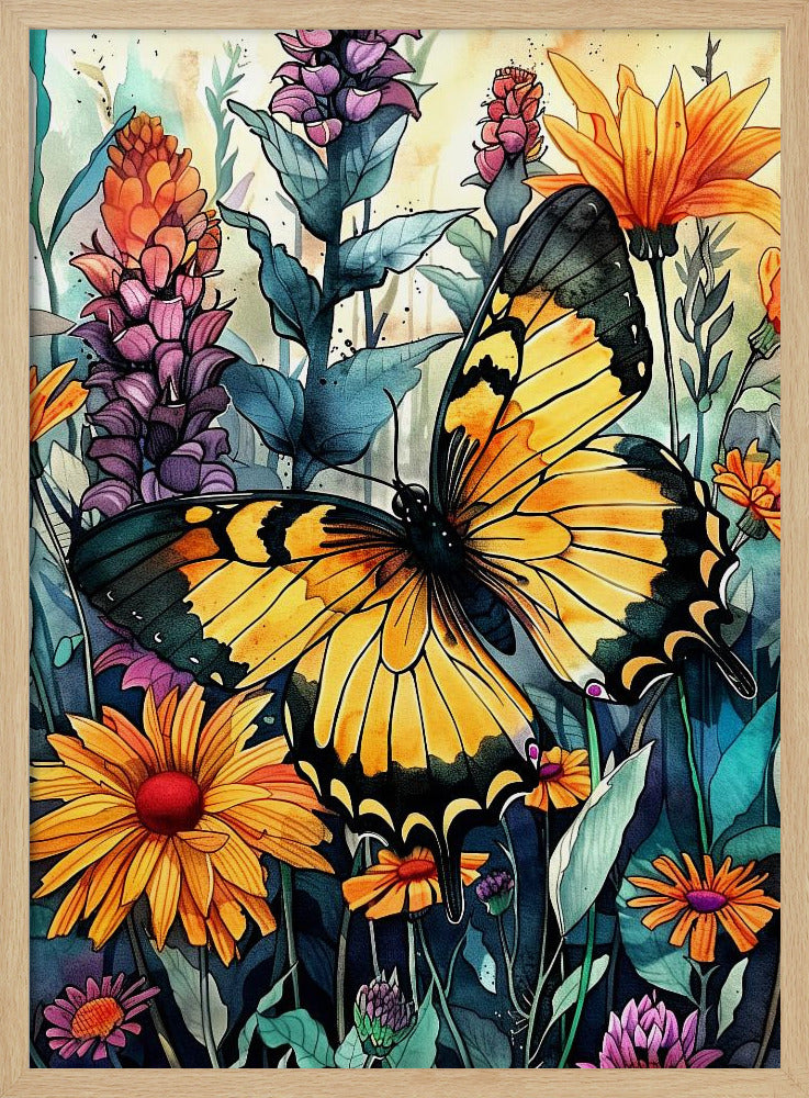 Schmetterling Aquarell Tierkunst 3 | Poster