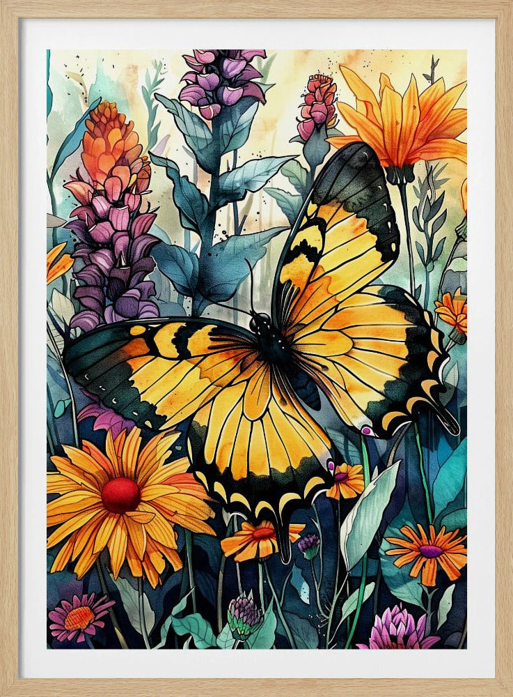 Schmetterling Aquarell Tierkunst 3 | Poster