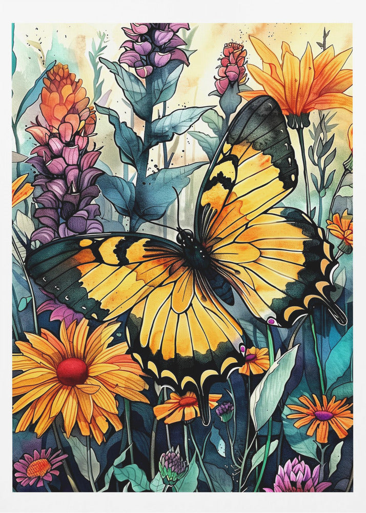 Schmetterling Aquarell Tierkunst 3 | Poster