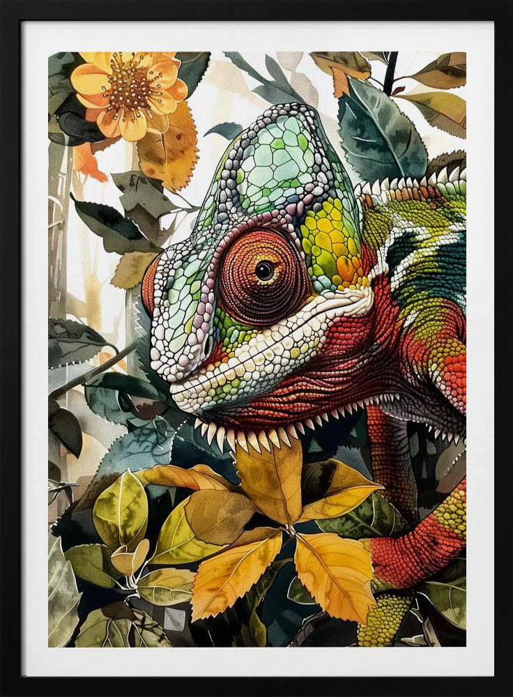 Chamäleon Aquarell Tierkunst 3 | Poster
