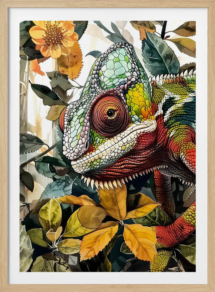 Chamäleon Aquarell Tierkunst 3 | Poster