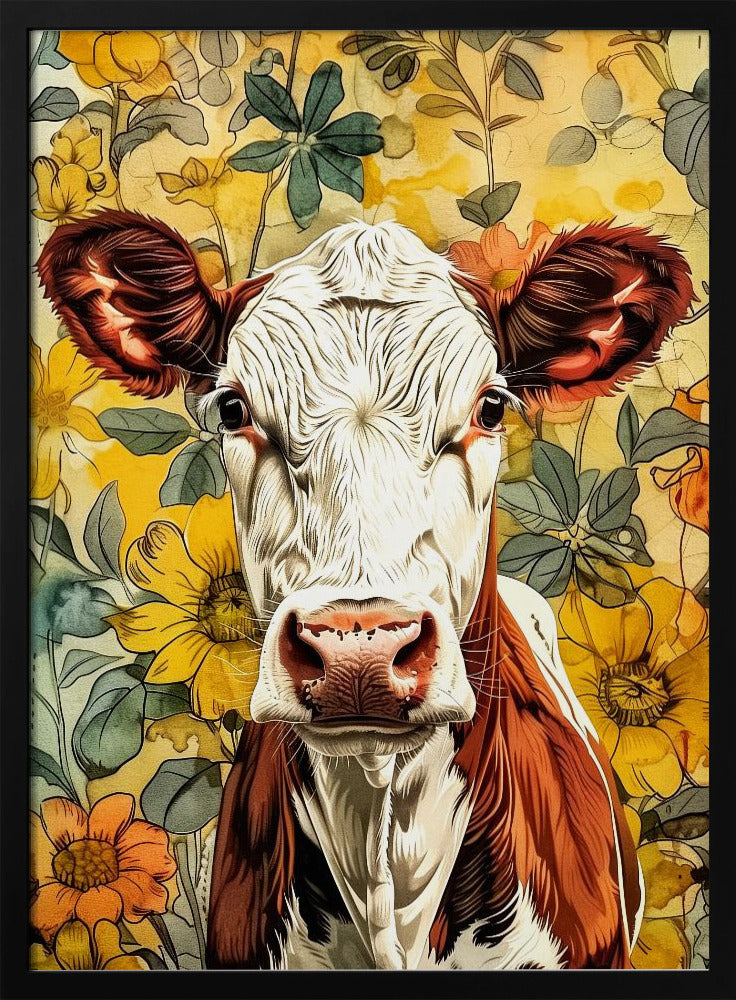Kuh Aquarell Tierkunst 1 | Poster
