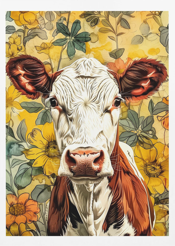 Kuh Aquarell Tierkunst 1 | Poster