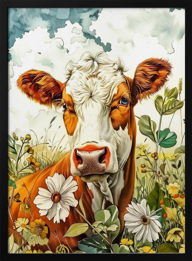 Kuh Aquarell Tierkunst 2 | Poster