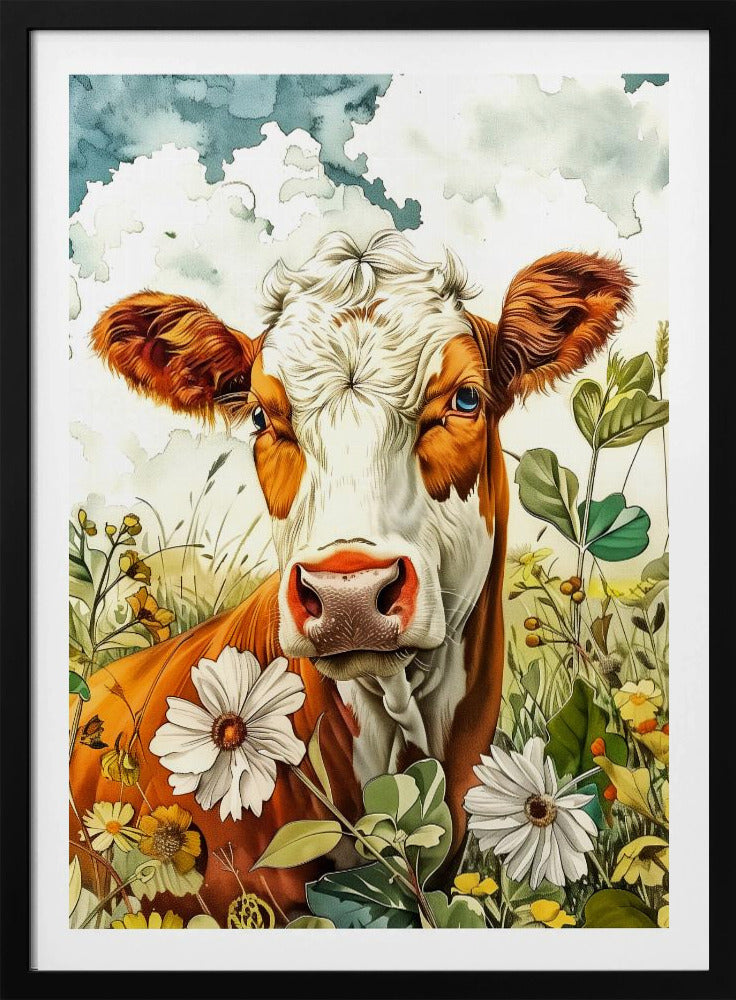 Kuh Aquarell Tierkunst 2 | Poster