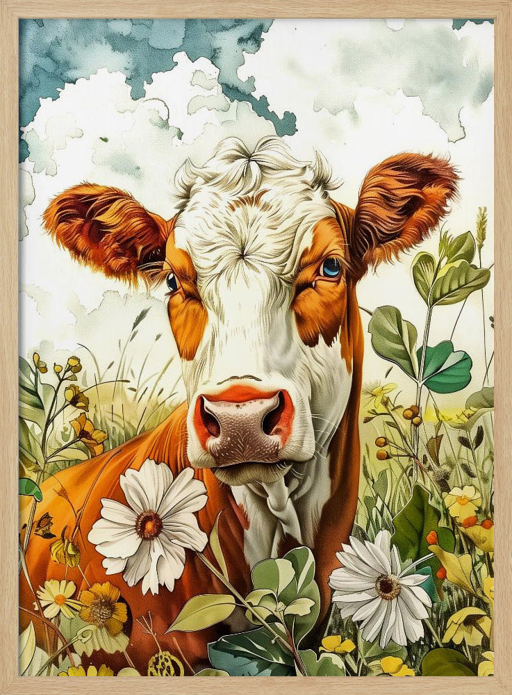 Kuh Aquarell Tierkunst 2 | Poster