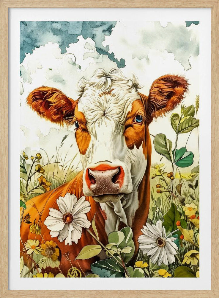 Kuh Aquarell Tierkunst 2 | Poster