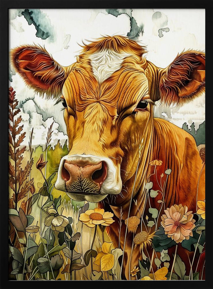 Kuh Aquarell Tierkunst 3 | Poster