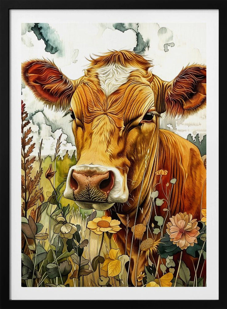 Kuh Aquarell Tierkunst 3 | Poster