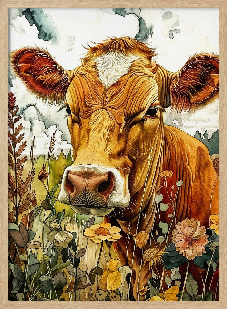 Kuh Aquarell Tierkunst 3 | Poster