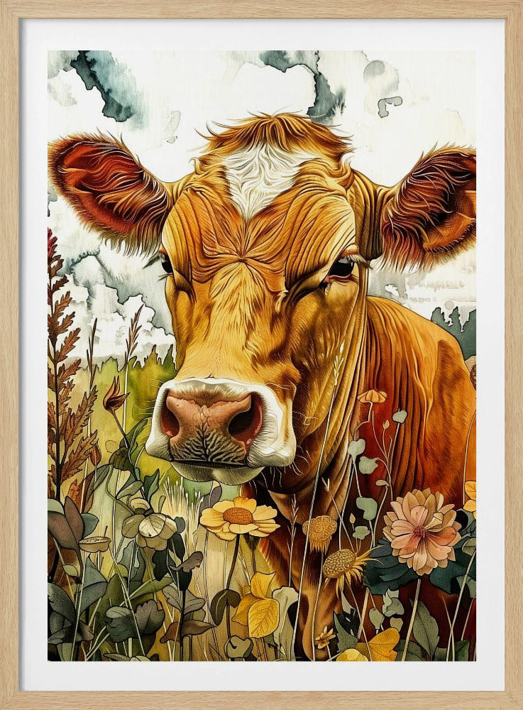 Kuh Aquarell Tierkunst 3 | Poster