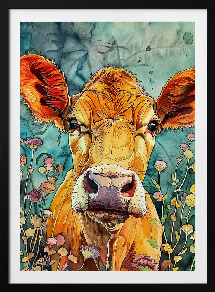 Kuh Aquarell Tierkunst 4 | Poster