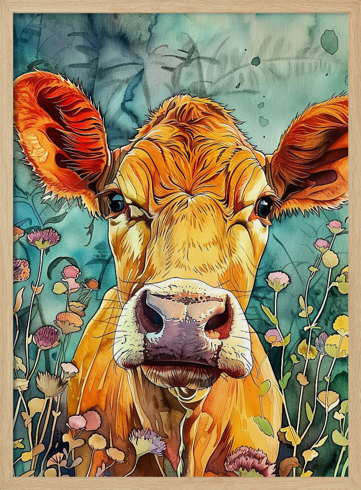 Kuh Aquarell Tierkunst 4 | Poster