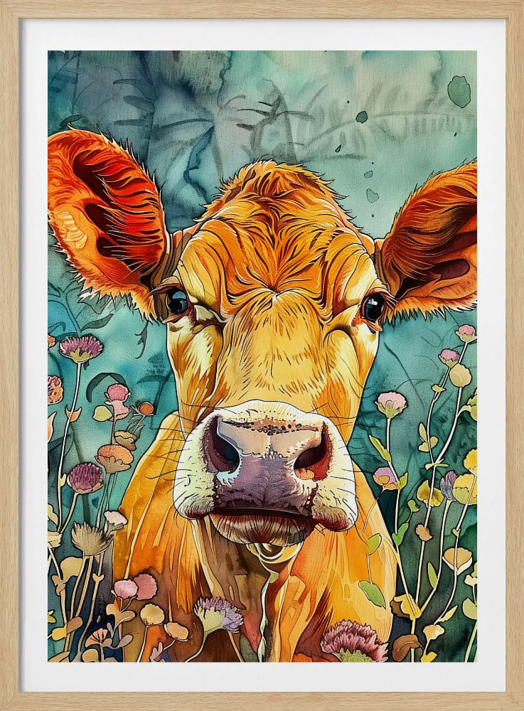 Kuh Aquarell Tierkunst 4 | Poster
