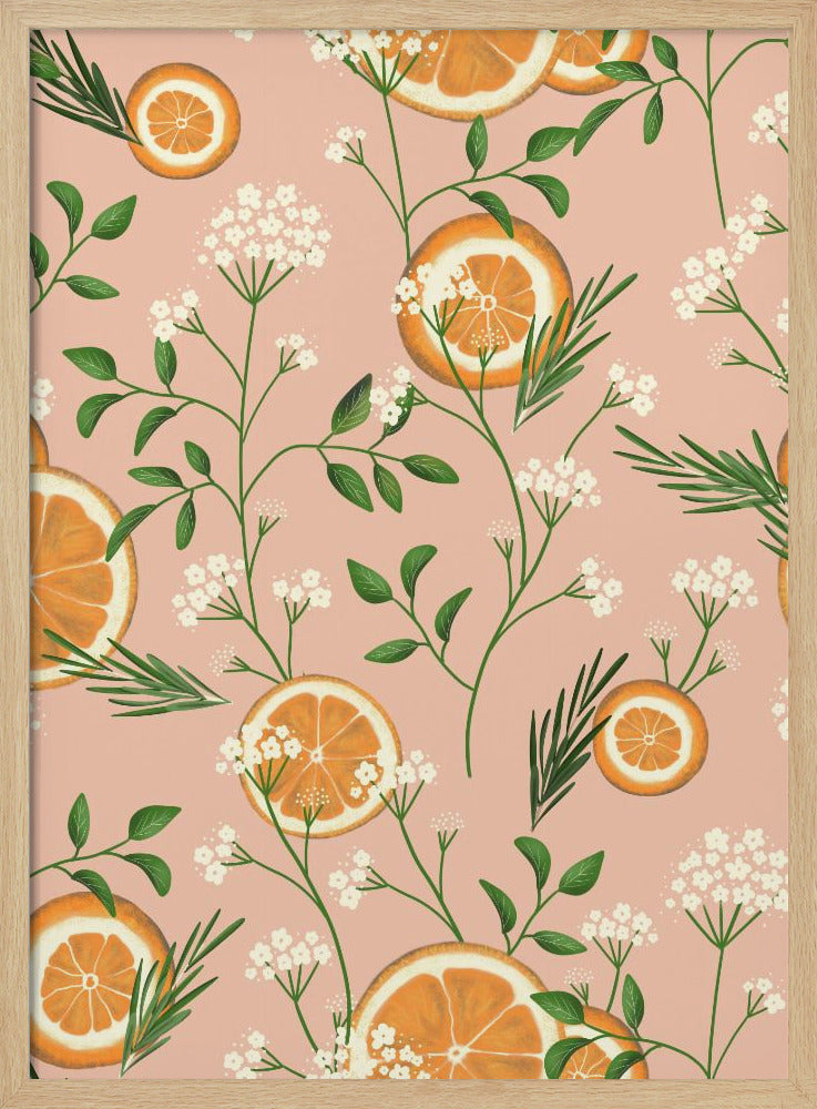 Holunderblüten und Orangen | Poster
