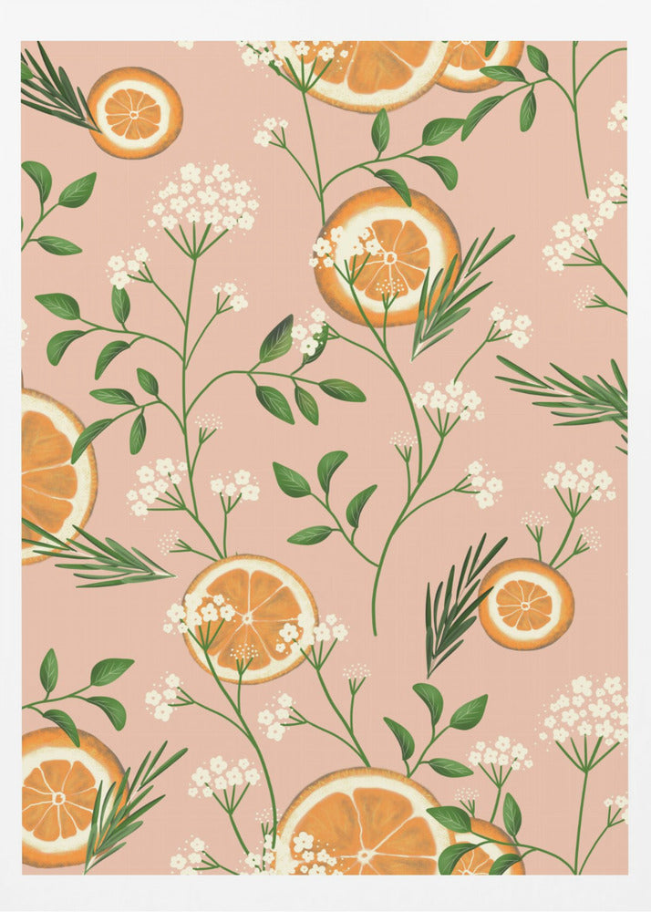 Holunderblüten und Orangen | Poster