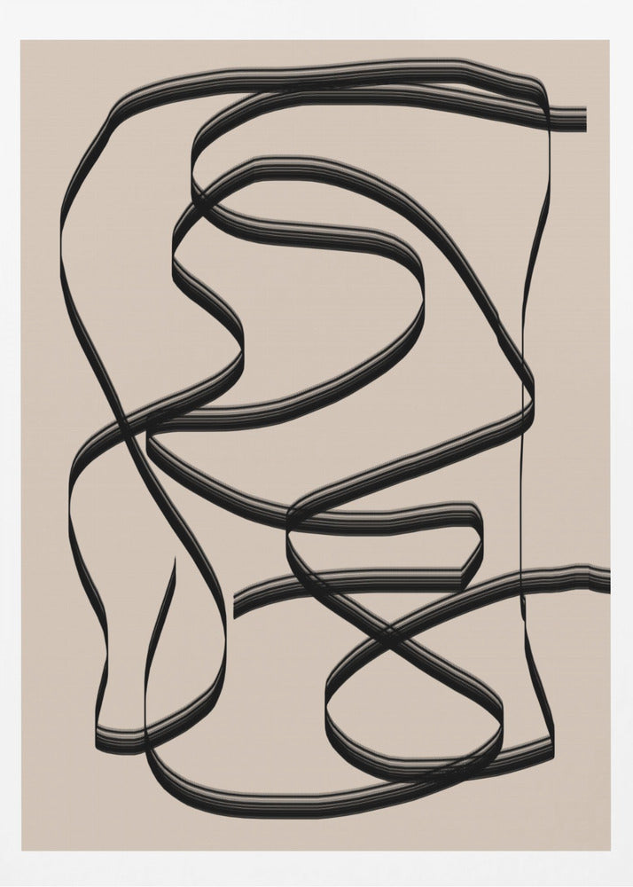 Labyrinth mit fließenden Linien | Poster