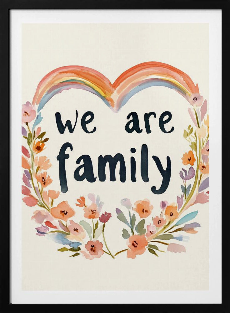 Olemme perhe (kukkakuvio nro 02) | Julisteet - Taidevedokset