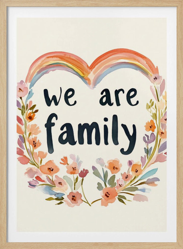 Olemme perhe (kukkakuvio nro 02) | Julisteet - Taidevedokset