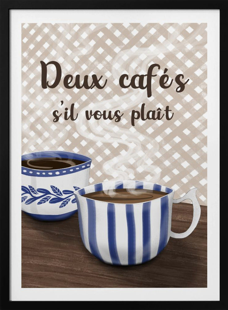 Zwei Kaffee bitte | Poster