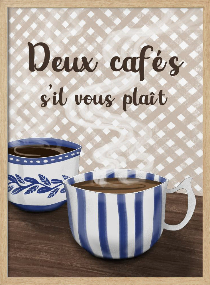 Zwei Kaffee bitte | Poster