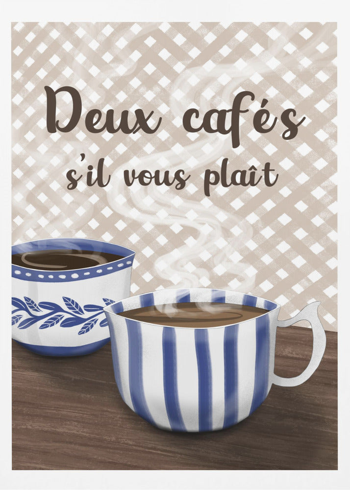 Zwei Kaffee bitte | Poster