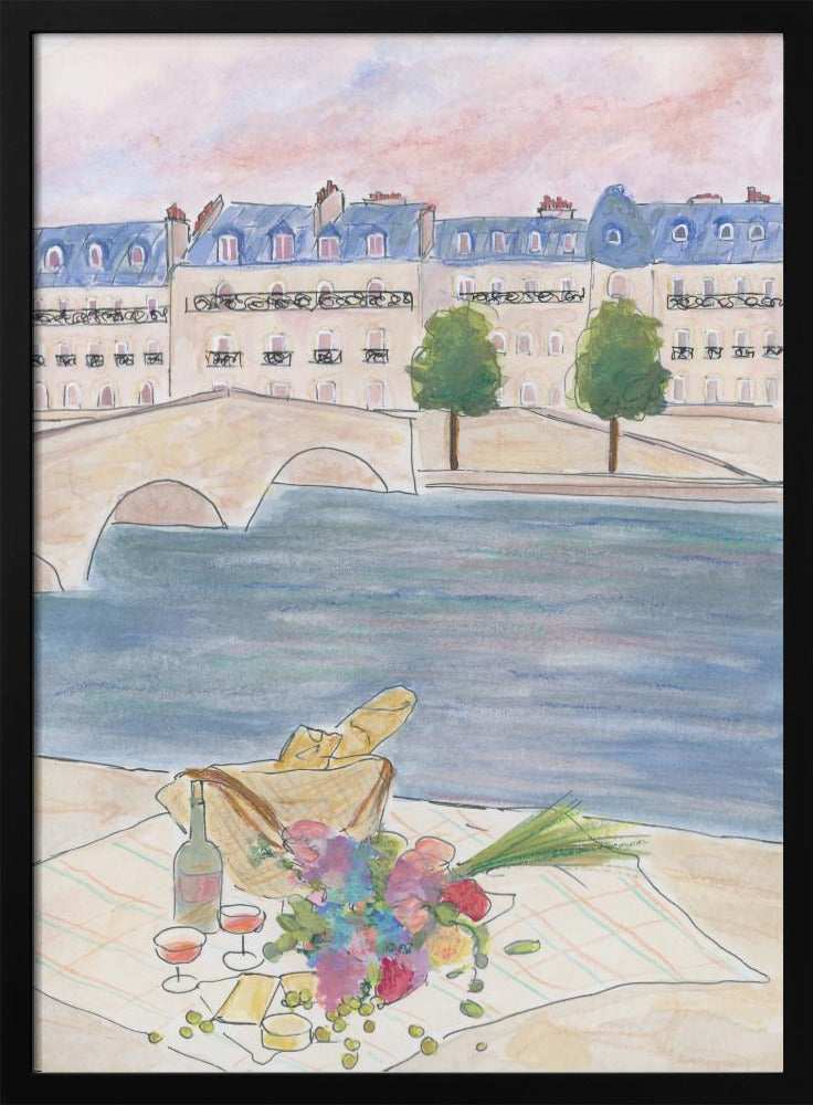 Pariser Picknick an der Seine | Poster