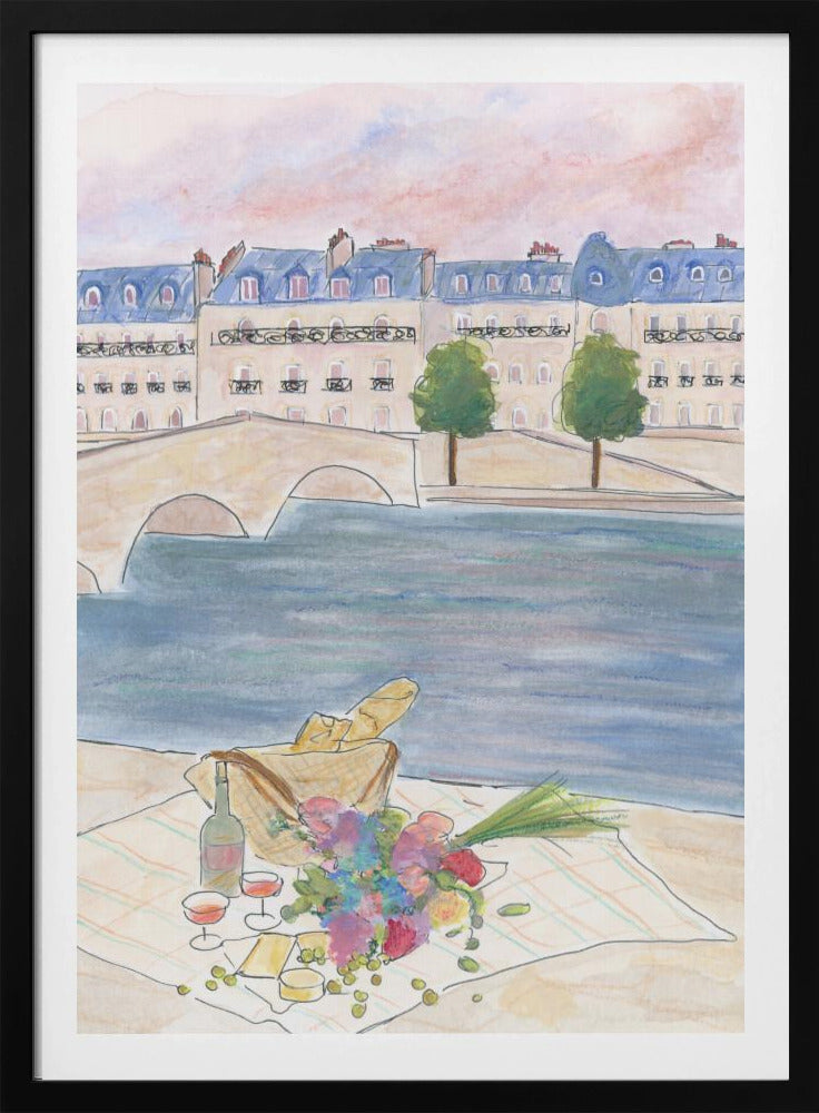 Pariser Picknick an der Seine | Poster