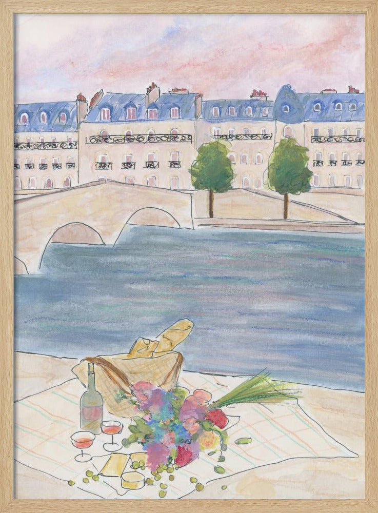 Pariser Picknick an der Seine | Poster