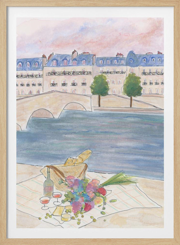 Pariser Picknick an der Seine | Poster