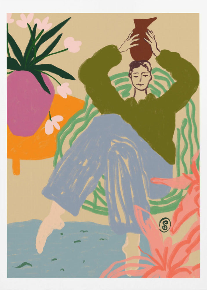 Frau mit Gefäß | Poster