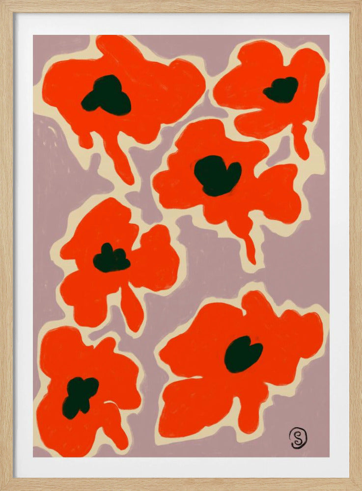 Lebendige Mohnblumen | Poster