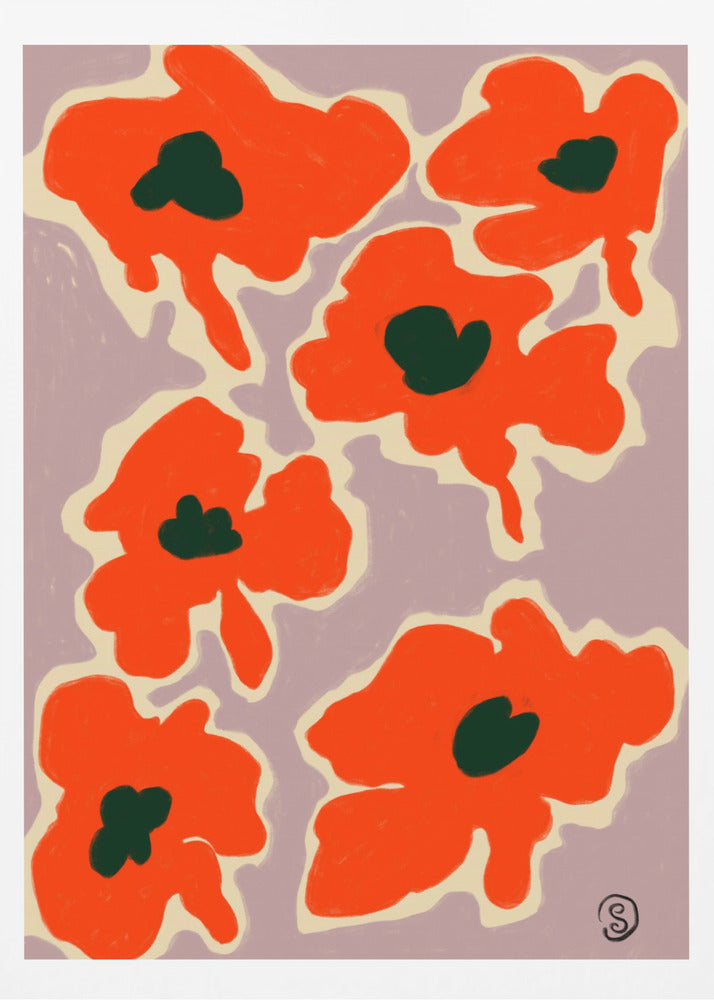 Lebendige Mohnblumen | Poster