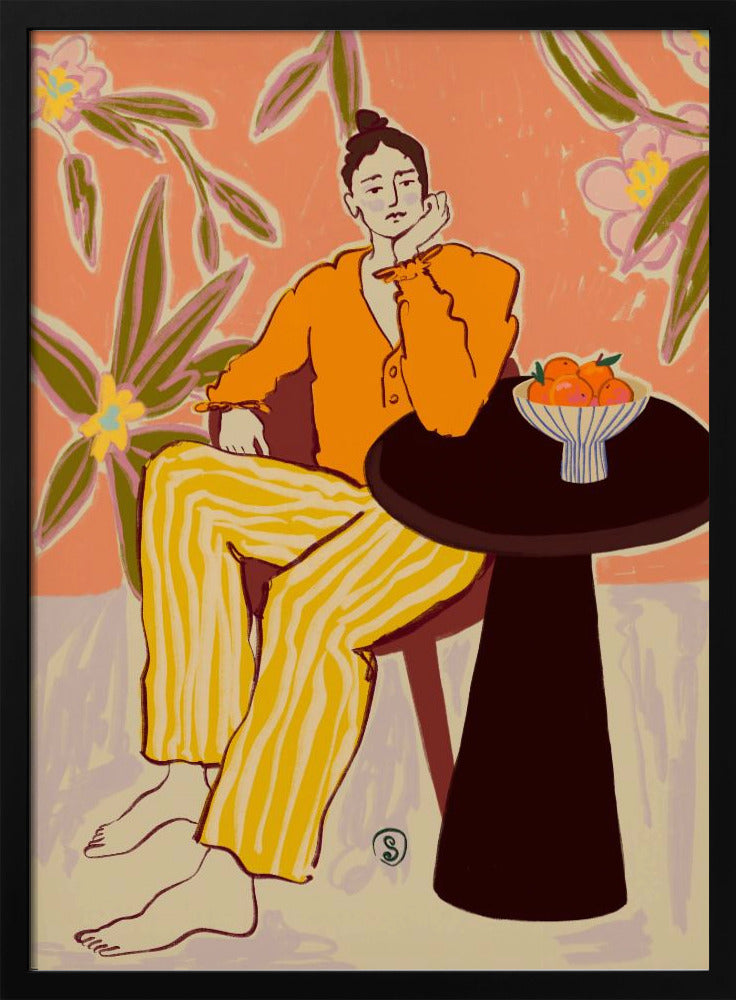 Frau mit Orangen | Poster