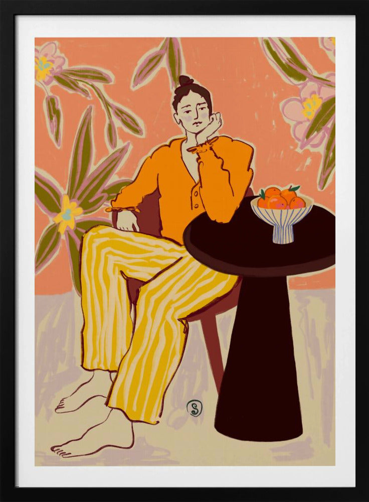 Frau mit Orangen | Poster