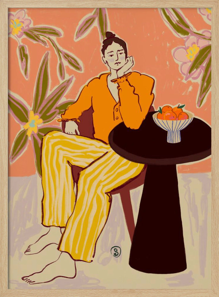 Frau mit Orangen | Poster