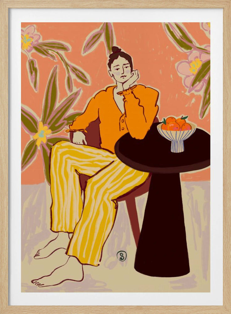 Frau mit Orangen | Poster