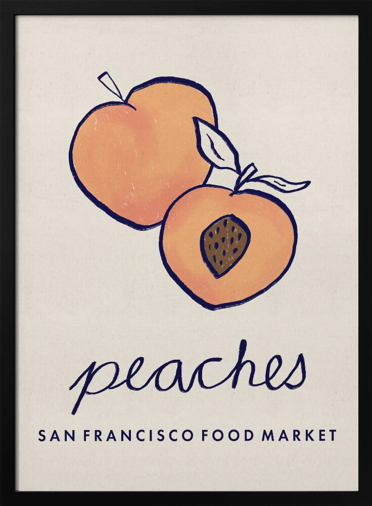 Food Art - Pfirsiche San Francisco Food Market | Poster