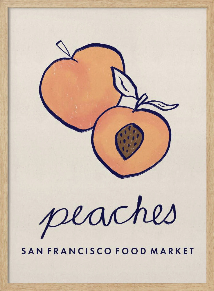 Food Art - Pfirsiche San Francisco Food Market | Poster
