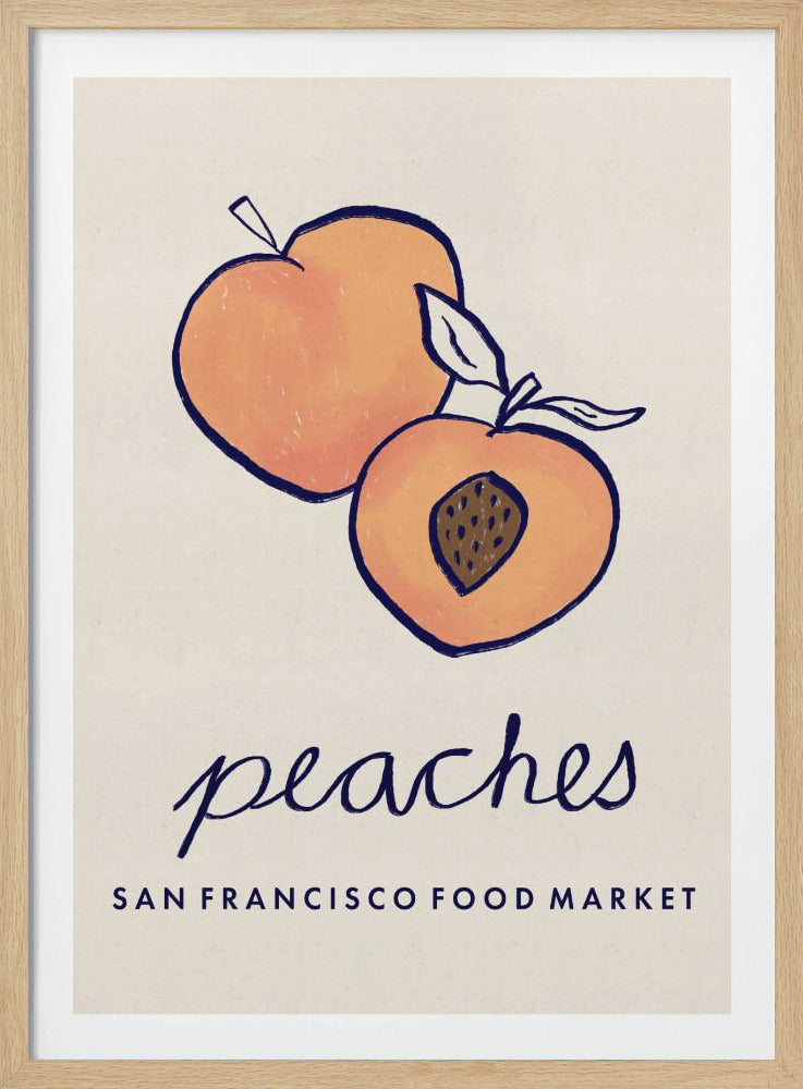 Food Art - Pfirsiche San Francisco Food Market | Poster