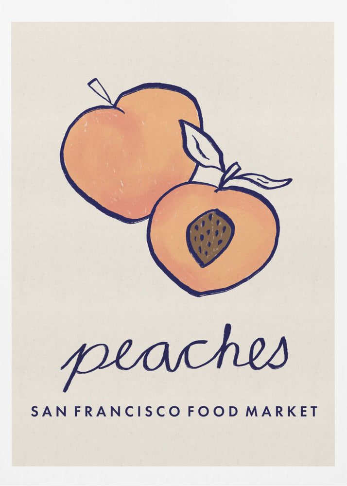 Food Art - Pfirsiche San Francisco Food Market | Poster