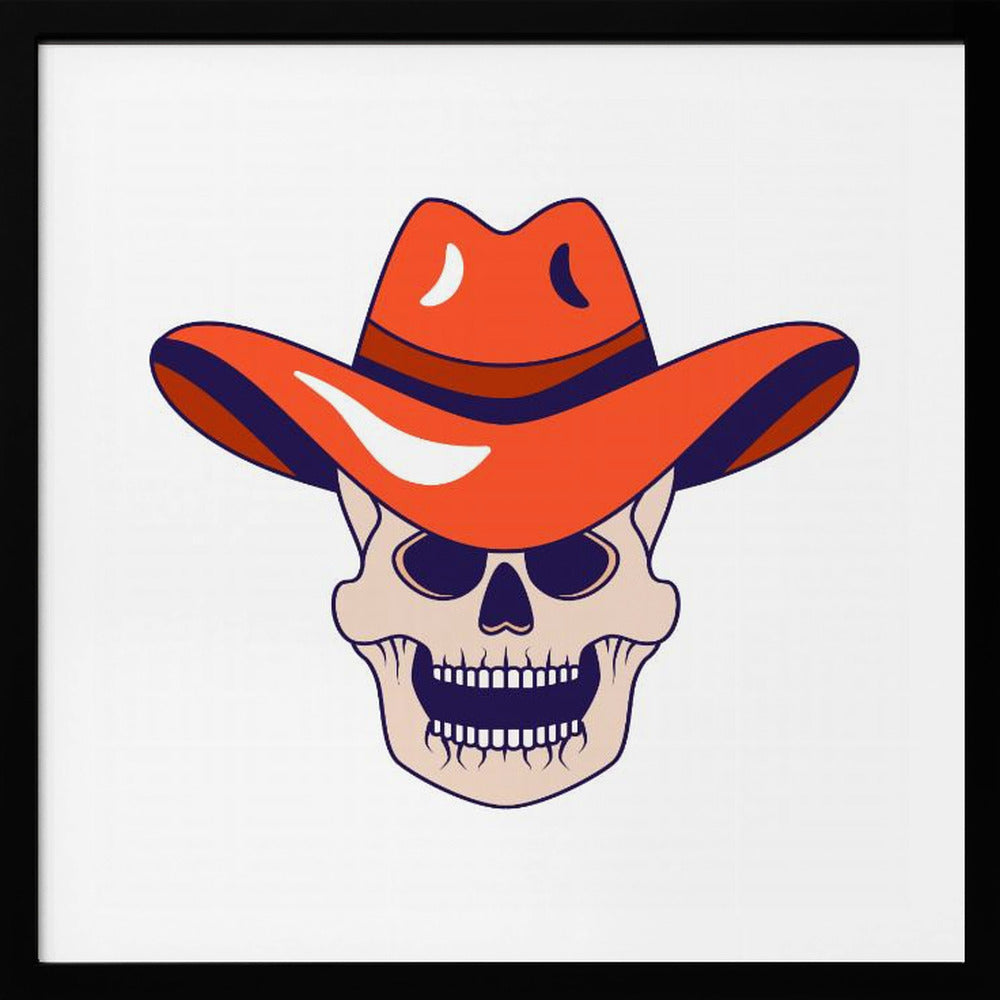 Icono de calavera de vaquero | Posters  - Impresiones de Arte