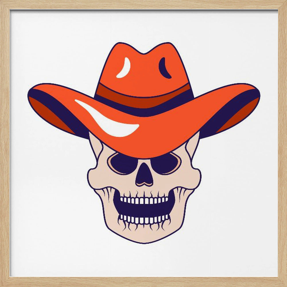 Icono de calavera de vaquero | Posters  - Impresiones de Arte