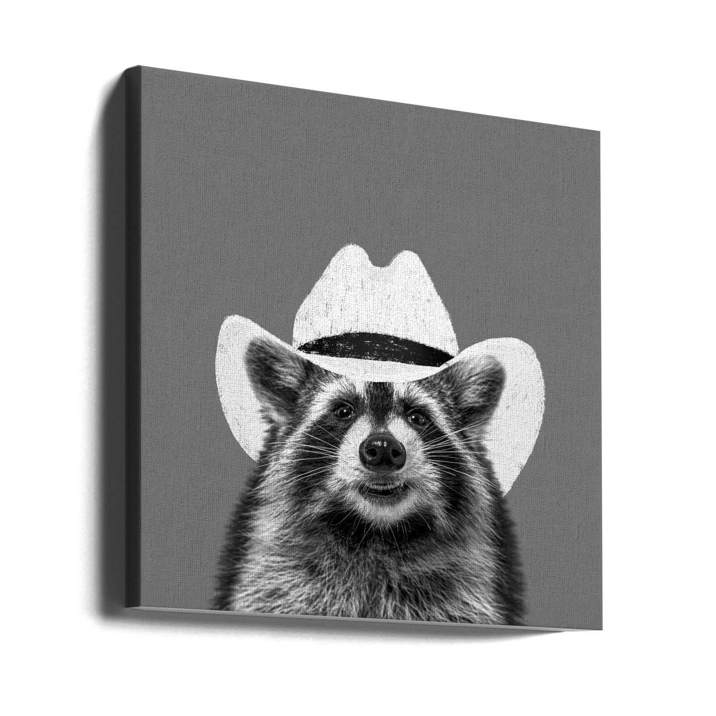 Wyatt The Cowboy Raccoon | Canvas