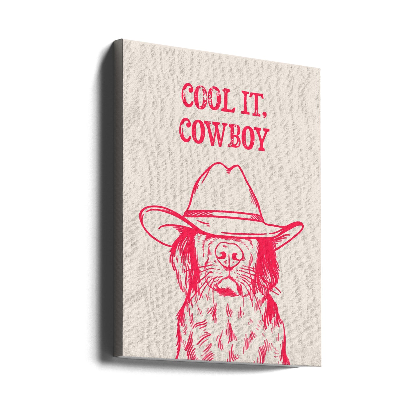 Cool it Cowboy Pink | Canvas
